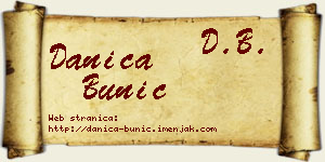 Danica Bunić vizit kartica